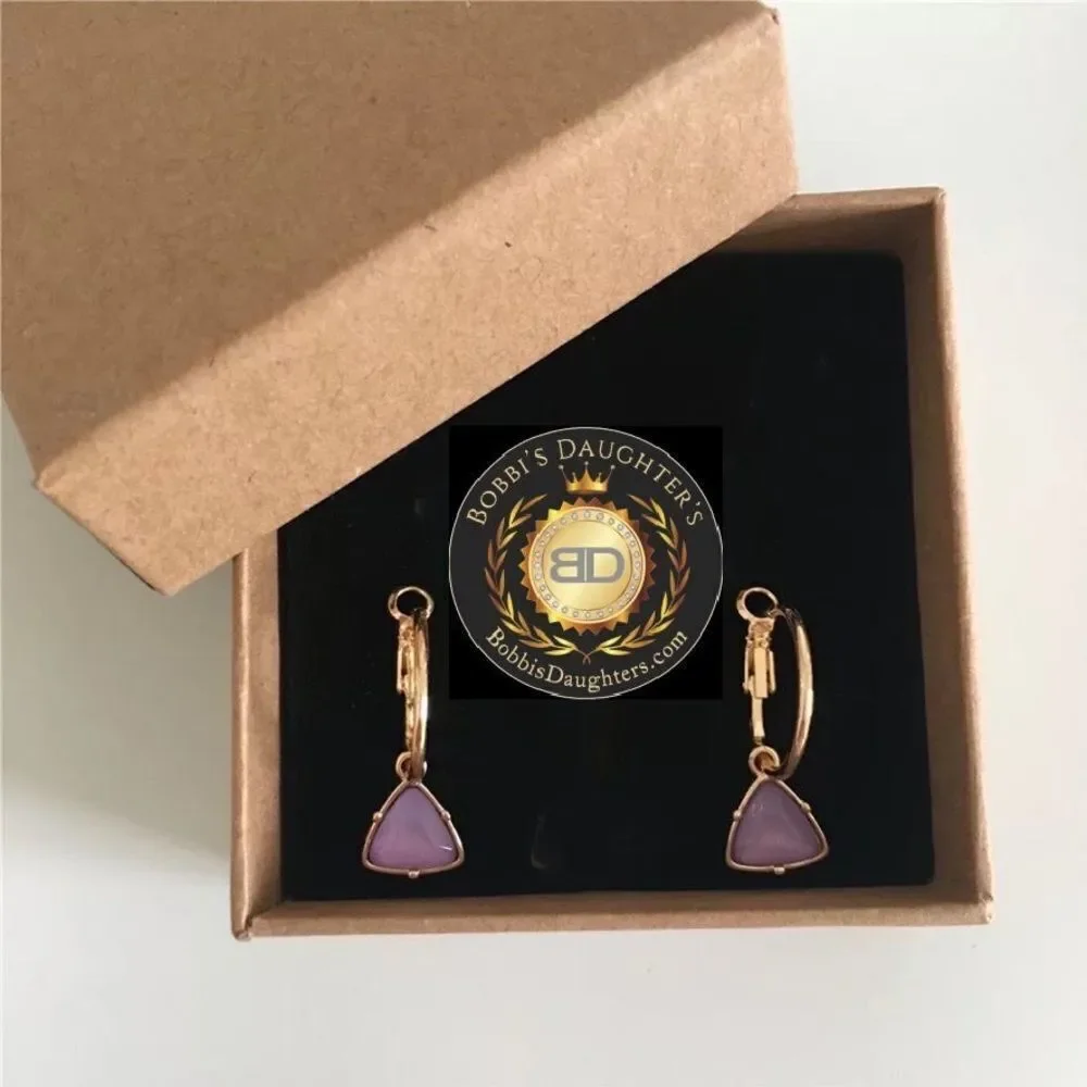 💎240💎 Gorgeous orchid jewelry semi precious stone and beautiful gold‎ plating
